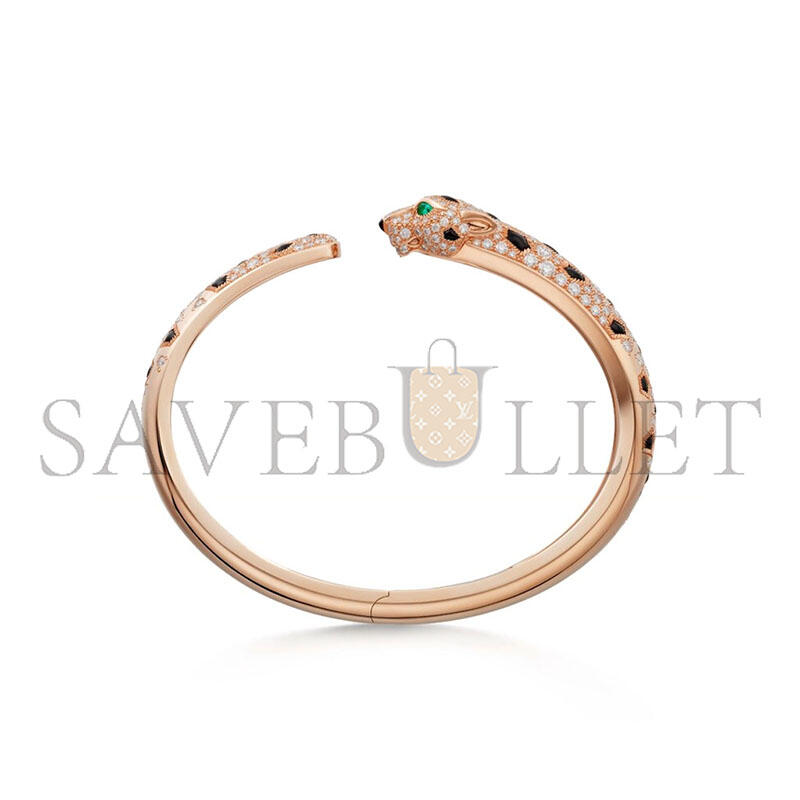Ca*t1er panthÈre de Ca*t1er bracelet, medium model, half-paved n6722217